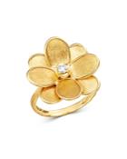 Marco Bicego 18k Yellow Gold Petali Diamond Flower Ring