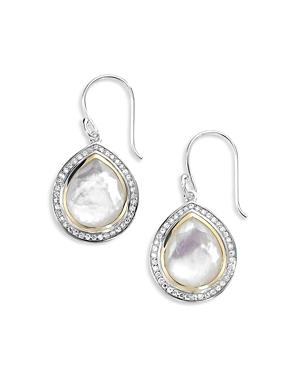 Ippolita 18k Yellow Gold & Sterling Silver Chimera Rock Candy Rock Crystal Mother Of Pearl Doublet & Diamond Drop Earrings