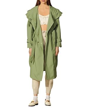 Sandro Arie Hooded Trench Coat