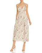Jill Jill Stuart Ruched Floral Midi Dress