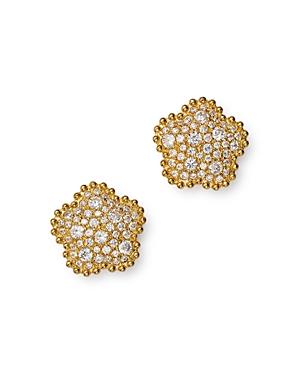 Bloomingdale's Diamond Flower Earrings In 14k Yellow Gold, 0.58 Ct. T.w. - 100% Exclusive
