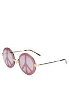 Wildfox Pearl Peace Sign Mirrored Sunglasses, 54mm