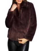 1.state Faux Fur Cropped Jacket