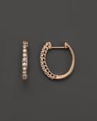 Diamond Hoop Earrings In 14k Rose Gold, .30 Ct. T.w. - 100% Exclusive
