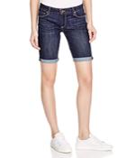 Paige Denim Jax Knee Shorts In Lavena