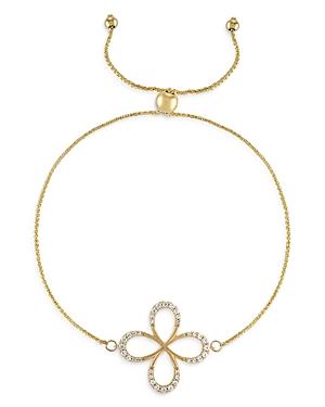 Bloomingdale's Diamond Clover Bolo Bracelet In 14k Yellow Gold, 0.25 Ct. T.w. - 100% Exclusive