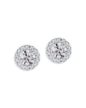 De Beers Platinum Center Of My Universe Diamond Halo Stud Earrings