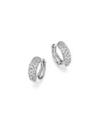 Diamond Mini Pave Hoop Earrings In 14k White Gold, .35 Ct. T.w. - 100% Exclusive