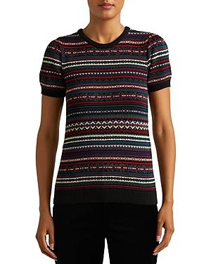 Lauren Ralph Lauren Fair Isle Short Sleeve Sweater