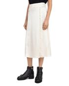 The Kooples Shiny Vanilla Midi Skirt