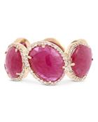 Amrapali Jewels Ruby & Diamond Band In 18k Rose Gold