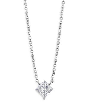 Lightbox Jewelry Lab Grown Diamond Pendant Necklace In 10k White Gold, 1.0 Ct. T.w.