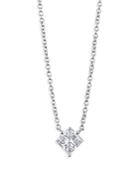 Lightbox Jewelry Lab Grown Diamond Pendant Necklace In 10k White Gold, 1.0 Ct. T.w.