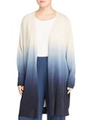 Lafayette 148 New York Plus Dip-dyed Open-front Duster Cardigan