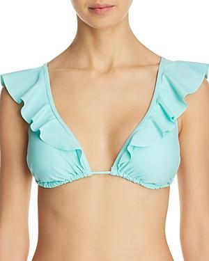 Shoshanna Ruffle Neck String Bikini Top