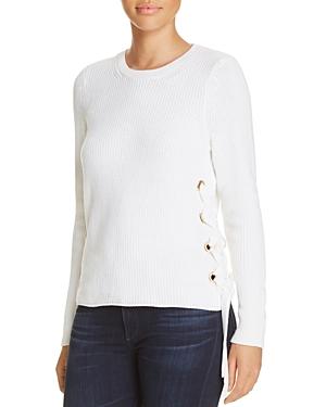 Michael Michael Kors Lace-up Side Ribbed Sweater