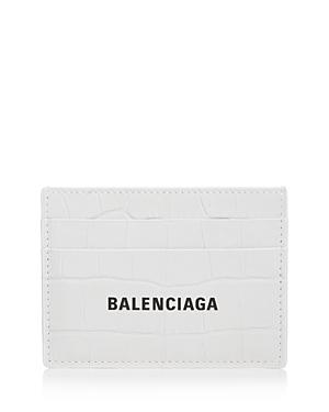 Balenciaga Croc Embossed Leather Card Case