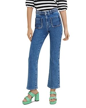 Maje Platane Braided Trim Jeans
