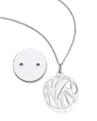Les Georgettes Perroquet Round Pendant Necklace In Black/white, 16