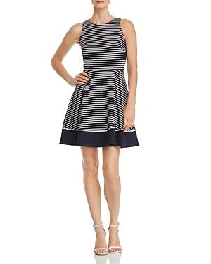 Kate Spade New York Striped Ponte Fit-and-flare Dress