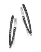 Bloomingdale's Black Diamond Inside-out Hoop Earrings In 14k White Gold, 0.75 Ct. T.w. - 100% Exclusive