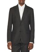 Sandro Houndstooth Fitted Suit Jacket