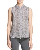 Bella Dahl Pleated Snake Print Blouse - 100% Exclusive