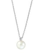 Bloomingdale's Freshwater Pearl & Diamond Pendant Necklace In 14k White Gold, 18 - 100% Exclusive