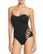 Kenneth Cole Asymmetric Strap One Piece Swimsuit