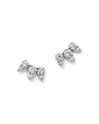 Diamond Teardrop Stud Earrings In 14k White Gold, .35 Ct. T.w. - 100% Exclusive