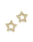 Moon & Meadow Diamond Star Stud Earrings In 14k Yellow Gold - 100% Exclusive