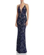 Aidan By Aidan Mattox Lace Mermaid Gown