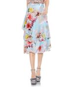 Vince Camuto Faded Blooms Tiered Ruffle Skirt