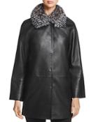 Maximilian Furs Saga Fox Fur-collar Leather Jacket - 100% Exclusive