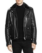 The Kooples Perfecto Jacket With Faux Fur Collar