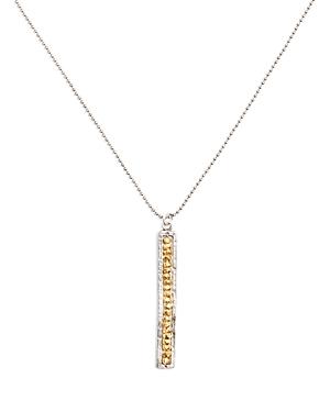 Chan Luu Bar Pendant Necklace In 18 Karat Gold-plated Sterling Silver & Sterling Silver, 16