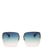 Kate Spade New York Janay Rimless Square Sunglasses, 61mm