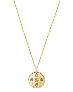 Kiki Mcdonough 18k Yellow Gold Jemima Lemon Quartz & Diamond Pendant Necklace, 18