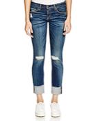 Rag & Bone/jean The Dre Distressed Cropped Jeans In Mabel