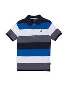 Nautica Boys' Short Sleeve Stripe Polo - Sizes S-xl - Compare At $36.50