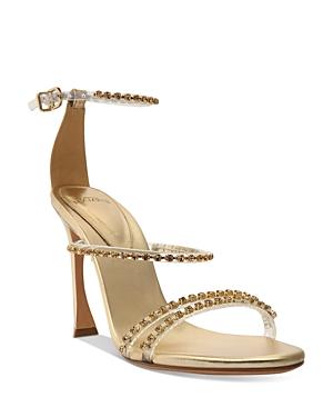 Alexandre Birman Women's Dolores Crystal Ankle Strap High Stiletto Heel Sandals