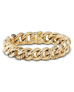 David Yurman Curb Chain Bracelet In 18k Yellow Gold