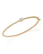 Bloomingdale's Diamond Twisted Bangle In 14k Yellow Gold, .15 Ct. T.w. - 100% Exclusive