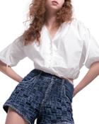 Pinko Puff Sleeve Drawstring Blouse