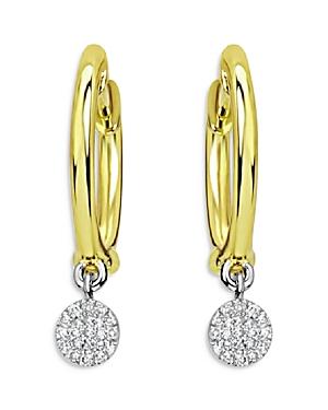 Meira T 14k Yellow Gold Diamond Hoop Earrings