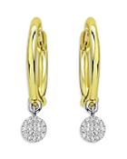 Meira T 14k Yellow Gold Diamond Hoop Earrings