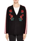Sandro Indira Rose-embroidered Sweater