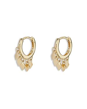 Apres Jewelry 14k Yellow Gold Nazar Shaker Huggie Hoop Earrings