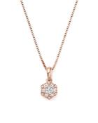Bloomingdale's Diamond Flower Pendant Necklace In 14k Rose Gold, 0.25 Ct. T.w. - 100% Exclusive