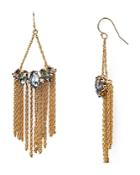 Alexis Bittar Elements Fringe Marquise Wire Drop Earrings